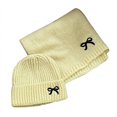 thumbnail image 3 of Beanie for Women Fleece Womens Scarves Set Winter Fashion Must Have Beanies Wool Light Yellow Scarf, 3 of 4
