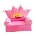thumbnail image 3 of Sofá cama plegable para niños, sillón reclinable de color rosa con forma de corona, sillón plegable de princesa suave para dormitorio, para niñas y 50cmx80cm, 3 of 8