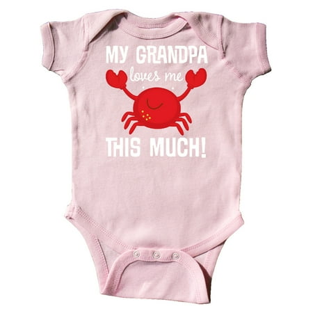 

Inktastic My Grandpa Loves Me grandson crab Gift Baby Boy or Baby Girl Bodysuit