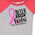 thumbnail image 4 of Inktastic Never Stop Fighting Breast Cancer Awareness Boys or Girls Baby Bodysuit, 4 of 5