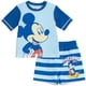 thumbnail image 1 of Conjunto de bañador Disney Mickey Mouse para bebés y niños UPF 50 o más, protector contra erupciones cutáneas, 18 meses, rayas azules, 1 of 5