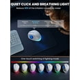 thumbnail image 6 of Ergonomic Wireless Trackball Mouse, Adjustable Angle, Thumb Control, Quiet Click, Rechargeable, Multi-Device Bluetooth & USB, for Windows Mac-White Ball, 6 of 9