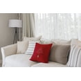 thumbnail image 2 of 16" x 16" Simply Daisy Hearty Holidays Christmas Polyester Accent Pillow, Red (1 Count), 2 of 4