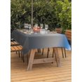 thumbnail image 3 of Outdoor Table Cloth with Umbrella Hole and Zipper, Blue Grey Ombre Waterproof Rectangle Tablecloth 60"x102", Modern Geometric Striped Abstract Art Washable Table Cover for Outside Party Patio Picnic, 3 of 8