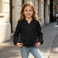 thumbnail image 3 of Zorckvet Girls' Fleece V-Neck Sweatshirts and Hoodies for Little Kids, 3 of 7