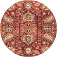 thumbnail image 1 of Ahgly Company Indoor Round Abstract Red Abstract Area Rugs, 3' Round, 1 of 6