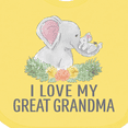 thumbnail image 4 of Inktastic I Love My Great Grandma Cute Elephants and Spring Flowers Boys or Girls Baby Bib, 4 of 4