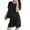 Black, variant on Pajama Set Loungewear Women's Hanging Neck Tassel Lace Short Skirt Suspender Ice Silk Three Piece Sheer Trim Summer Sleepwear Homewear Nightwear