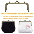 thumbnail image 1 of Carpeta Doble Boca Oro Embrague en relieve Monedero Broche Bloqueo Cuentas Monedero con forma cuadrada Marco de manija de metal Sywqhk Libre de BPA, 1 of 4