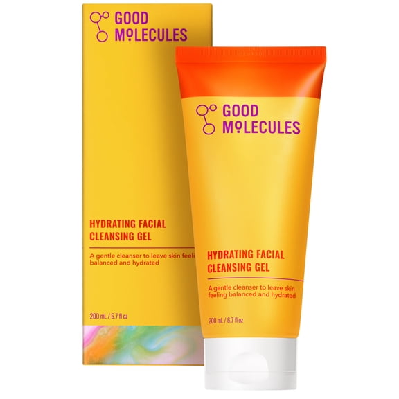 Good Molecules Hydrating Facial Cleansing Gel - Face Wash with Rosewater and Pineapple Extracts to Brighten, Cleanse, & Moisturize, Skincare for Face, 6.7 fl oz