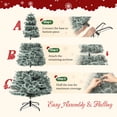 thumbnail image 5 of EDX 6ft Pre-lit Snow Flocked Artificial Christmas Tree, Prelighted Artificial Xmas Tree, With 700 Branch Tips, 250 Incandescent Lights & Foldable Base, For Home, Office, Party Decor, 5 of 10