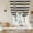 Blue, variant on Terracotta Orange Stripes Tie Up Curtains for Windows, Adjustable Balloon Window Shades, Modern Striped Cream Kitchen Window Treatments Farmhouse Short Curtains with Rod Pocket 42"x45"