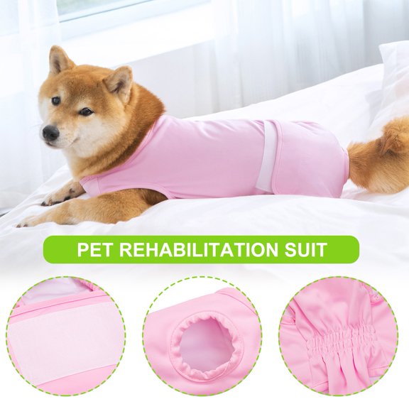 Yesbay Adjustable Dog Surgery Recovery Suit Anti licking Pet Recovery Clothes Comfortable Breathable Clothes