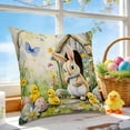 thumbnail image 5 of Djunllk Pillow Covers 18x18, Spring & Easter Cozy & Breathable Holiday Home Farmhouses Decorative Pillowcases, 5 of 6