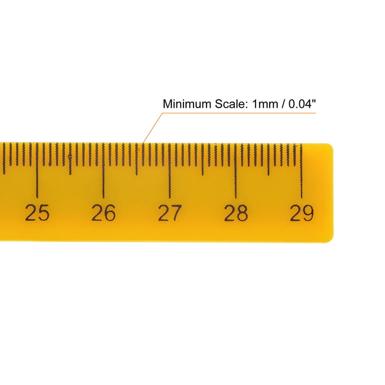 Uxcell 5pcs Whiteboard Magnetic Ruler 29cm Metric Blackboard Straight Rulers Office Measuring Tools, Yellow, Size: Large
