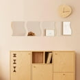 thumbnail image 2 of Small Decorative Wall Self Adhesive Shaped Mirrors - Set of 4, 2 of 7