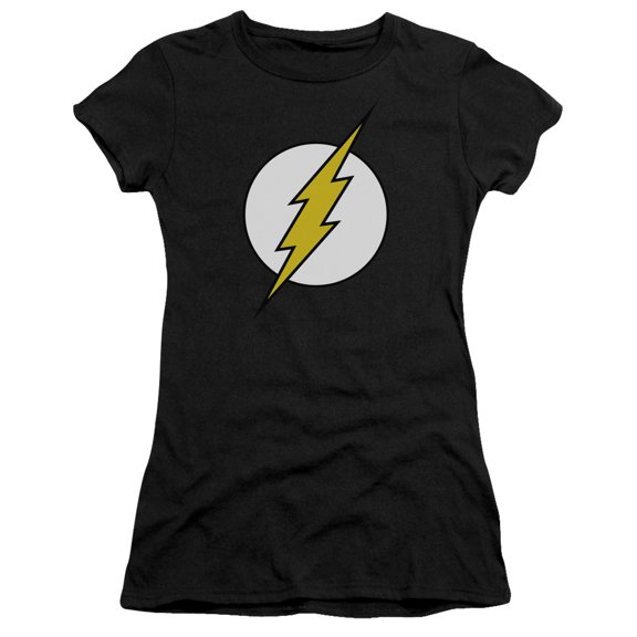 DC Comics Flash Fl Classic S/S Junior Women's T-Shirt Sheer Black