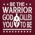 thumbnail image 5 of Wild Bobby Be The Warrior God Called You To Be Inspirational/Christian Unisex Graphic Hoodie Sweatshirt, Maroon, XX-Large, 5 of 5