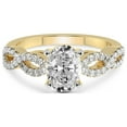 thumbnail image 3 of 5 Carat IGI Certified Oval Shape Lab Grown Diamond Engagement Ring | 14K Yellow Gold |Lorene Twisted Shank Diamond Ring | FG-VS1-VS2 Quality Friendly Diamonds, 3 of 4