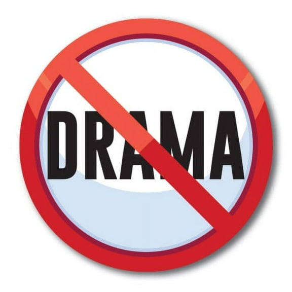 Magnet Me Up No Drama, Drama Free Zone Magnet Decal, 5 Inch, Heavy Duty Automotive Magnet For Car Truck SUV Or Any Other Magnetic Surface
