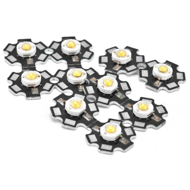 LED Light Bead, 90lm/W 3V LED Lamp Chip 10Pcs For Home For Bedroom For Ceiling Lamps For Flashlight For Downlights For Office Warm Light 3000K 1W