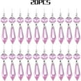 thumbnail image 3 of 20 Pieces Chandelier Icicle Crystal U-Drop Prisms Lamp Parts Glass Pendants Beads for Wedding, Party or Holiday Decoration, 37mm, Purple, 3 of 7
