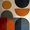 Abstract Geometric Circles and Arches, variant on Qisvanset Rooster Decorative Canvas Wall Art 15.75x11.81 INCHES