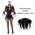 Dserhfy Halloween Costume Dark Angel Fallen Angel Cosplay Set Women