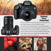 Canon 4000D DSLR Camera with EF-S 18-55mm Lens (International Version) + 64GB Memory Card(International Model)