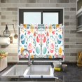 thumbnail image 4 of Yayeee Kitchen Curtains Tier Pair Light Filtering 27"x24" Rod Pocket Short Cafe Window Panel, Cute Easter Eggs, 4 of 7