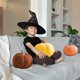 thumbnail image 3 of Wmhnj Cojn de peluche suave con forma de calabaza, ideal para decoraciones de Halloween o para usar como cojn decorativo., 3 of 9