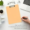 thumbnail image 5 of Plastic Clipboard Acrylic Hanging Clip Board with Gold Low Profile Office School Supplies 12.5x9 Pale Orange, 5 of 9