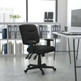 thumbnail image 3 of Flash Furniture Cole Mid-Back Black LeatherSoft Multifunction Swivel Ergonomic Task Office Chair with Adjustable Arms, 3 of 9