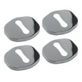 thumbnail image 1 of 4Pcs Couvercle de Serrure de Porte en Acier Inoxydable Décor Accessoires en Métal, Intérieur de Protection, pour Auto, Noir, 1 of 8