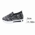 thumbnail image 6 of SCHUHLAND Women's Silver Glitter Chunky Platform Comfort Sneakers, Slip-On Height Increasing Loafers for Autumn/Spring, 6 of 16