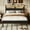 Black Oak016, variant on Dyzmo Full Size Bed Frame with Headboard, LED Platform Bed with Built in Charging Station, Noise-Free, Metal Support Base, No Box Spring Needed, Black