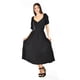 thumbnail image 5 of Vestido escote cruzado Roman Fashion /Juvenil, 1061 (Negro) negro M, 5 of 6