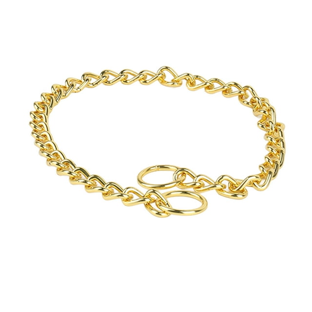Collar de cadena para mascotas Color dorado Collar de cadena para mascotas duradero decorativo a la moda para perros gatos 0,25x50 cm/0,1x19,7 pulgadas