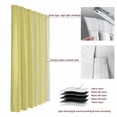 thumbnail image 6 of Yellow Beige Striped Blackout Curtains for Bedroom/Living Room, Pinch Pleated Black Out Curtains, Modern Farmhouse Retro Lines Room Darkening Window Drapes with Hooks 2 Panels, 39"x70", 6 of 8