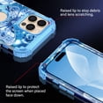 thumbnail image 5 of Meshine Phone Case for iPhone 16 Pro,Butterfly Glow in The Dark Three Layer Heavy Duty Shockproof Full Body Protection Hard Plastic Bumper+Soft Silicone Protective Case,Light Blue, 5 of 5