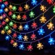 thumbnail image 4 of Luces navideñas, luces de cadena de copo de nieve con pilas de 20 pies, 40 LED para dormitorio de jardín, 4 of 5