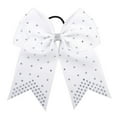 thumbnail image 4 of 7“ Jumbo Cheerleader Bows with Rhinestones Ponytail Holder Cheerleading Bows Hair Tie 6 Pcs College, 4 of 8