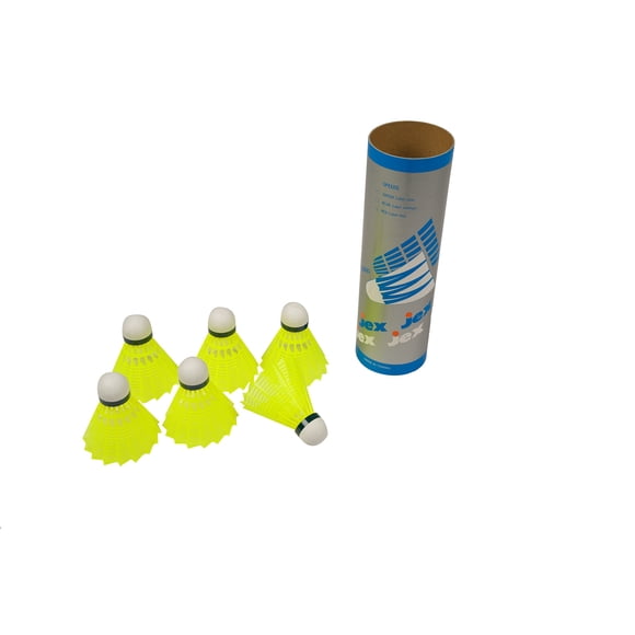 Volante de bádminton 360 Athletics de nailon con base de corcho y banda verde
