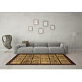 thumbnail image 3 of Ahgly Company Indoor Round Abstract Brown Modern Area Rugs, 4' Round, 3 of 4