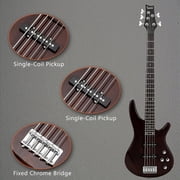 Glarry Beginner 4-String Electric Bass Guitar with Accessories