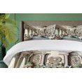 thumbnail image 5 of Ambesonne Classic Duvet Cover Set, Ritzy Room Posh Scene Print, Queen, Coconut and Sea Blue, 5 of 6