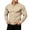 Khaki, variant on Men's Half Zip Long Sleeve T-Shirt Stand Collar Pullover Top Breathable Stretch Casual Workout Shirt for Fall Winter Daily Wear Outdoor