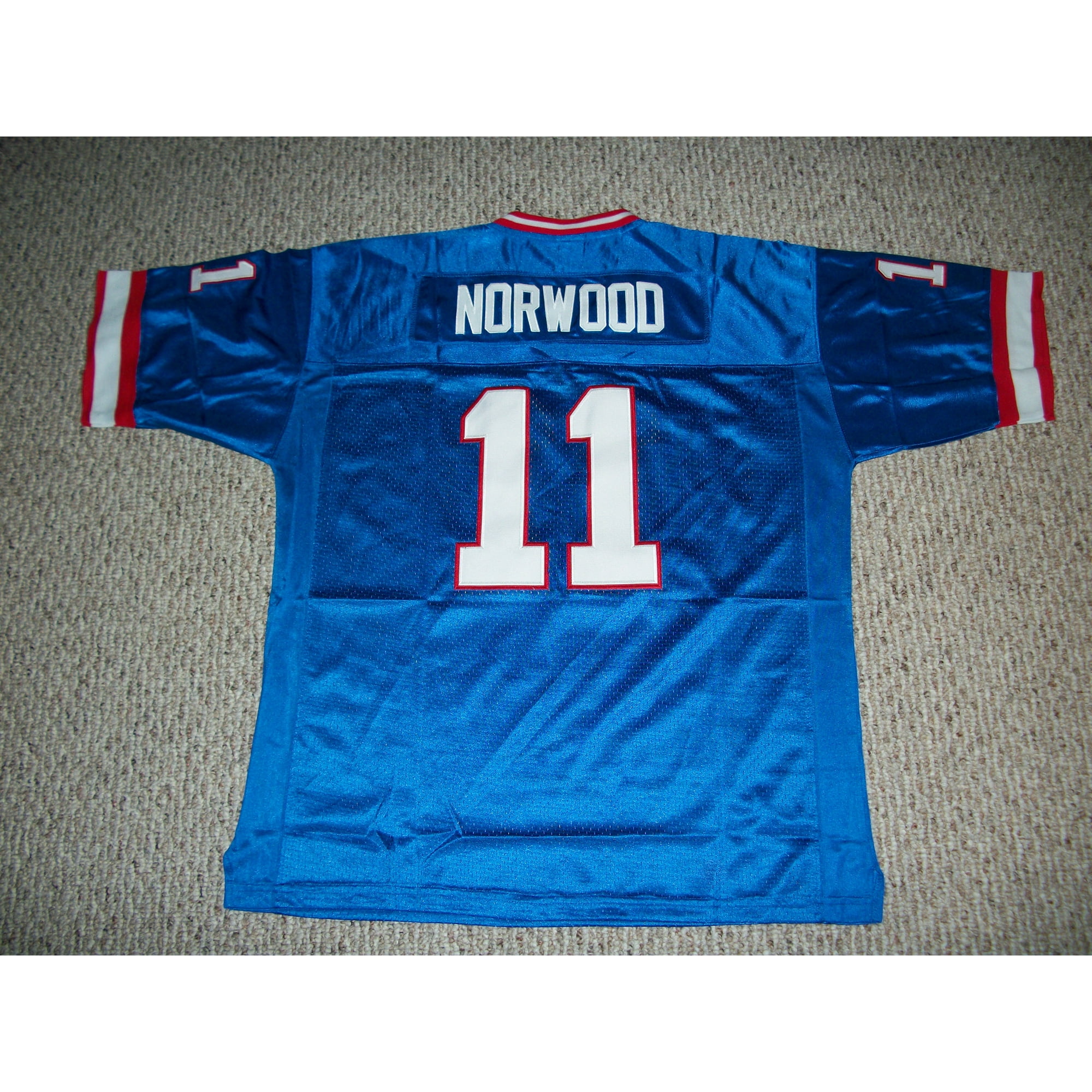 Unsigned Scott Norwood Jersey #11 Buffalo Custom Stitched Blue