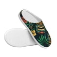 thumbnail image 3 of Yiaed Tropical Tribe Mask Print Slippers Fuzzy Warm Cozy Slippers Non Slip House Slippers For Indoor Outdoor Slippers House Slippers-11, 3 of 7