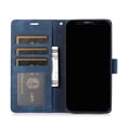 thumbnail image 7 of Nalacover Slim Wallet Case for iPhone X/XS, for Women Men, Embossed Pattern PU Leather Shockproof Magnetic Clasp Credit Card Slots Flip Kickstand Phone Case+Wrist Strap,Blue, 7 of 7
